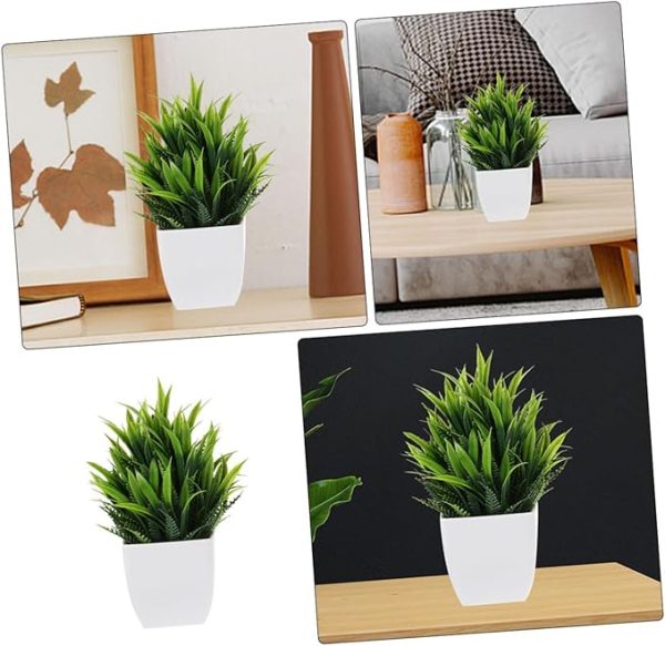 Cabilock Small Fake Bonsai Plant Artificial Potted Realistic Greenery Decor for Home Office 1pc - Image 4